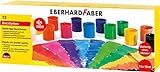 Eberhard Faber 575613 - EFA Color Malfertige Deckfarben, Set mit 13 Farben in Dosen zu je 18 ml, höchste Deckkraft, vermischbar, geeignet für unterschiedliche Maluntergrü