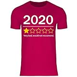 wowshirt Herren T-Shirt 2020 Very Bad Would Not Recommend Meme Bewertung, Größe:XL, Farbe:Sorb