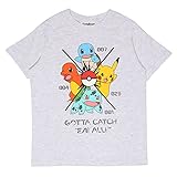 Pokemon Schnapp sie dir alle Mädchen-T-Shirt Heather Grey 104 | Anime Graphic Tee, Geburtstagsgeschenkidee für M