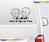 SUPERSTICKI Oma & Opa on Tour Rentner Ca 30 Wohnmobil Camper Wohnwagen Womo Mobile Camping Autoaufkleber Sticker Womo Wow