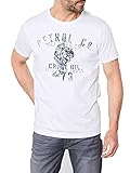 Petrol T-Shirt Herren mit Druck Tiger - Weiß, L