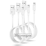 3Pack 2M iPhone Ladekabel, [Apple MFi Certified] Lang Apple Ladekabel 6ft, Original Lightning to USB Kabel, 2m Lightning Kabel für Apple iPhone 11/XS/XSMax/XR/X/8/8 Plus/7/7Plus/ 6s/6/6Plus/5S/5,