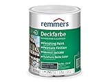 Remmers Deckfarbe anthrazitgrau (RAL 7016), 0,75 Liter, wasserbasierte Deckfarbe für innen und außen, Wetterschutzfarbe für Holz, Zink, mineralische und viele andere Untergründe, hochdeckend, w