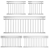 Melko Balkon Geländer 90x128CM Fenstergeländer außen Terrassengeländer Edelstahl V2A Stabg