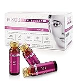 ELSERI Beauty Elixir 10.000 mg Kollagen Trinkampullen in Glasflaschen, Marine Collagen Drink OHNE Konservierungsstoffe und Zucker, toller Geschmack, mit Biotin, Hyaluron, Q10