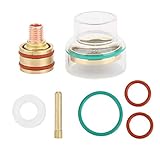 DHYED TFM53NCN WIG-Schweißbrenner-Set, Glasbecher, Spannzange, Gaslinse, 1,6 mm/2,4 mm, Schweißdüse für WP-17/18/26 Argon Arc Schweißb