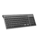 Mifty Spanisch/Italienisch/Deutsch/Französisch/Russisch Tastatur Wireless mit Multimedia-Keys Ergonomische Tastatur für Notebook-Laptop-PC (Color : French)