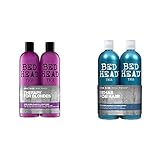Tigi Bed Head Dumb Blonde Shampoo und Conditioner für blondes Haar, 750 ml, 2 Stück & Bed Head by Tigi Urban Antidotes Recovery Shampoo und Conditioner für trockenes Haar, 750 ml, 2 Stück