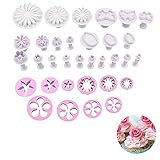 33 PCS Weihnachten Fondant Werkzeuge Auswerfer Fondant Ausstechformen DIY Torten Dekoration Backzubehör Modellierwerkzeug Fondant Ausstechformen Aus Kunststoff Für Cupcakes Modellier Backwerkzeug