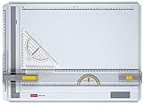 Aristo AR7033 Geo-Board Zeichenplatte (Format: A3, schlagfester Kunststoff, inkl. Schnellzeichendreieck AR7090) weiß