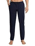 Schiesser Herren Mix & Relax Hose Lang Schlafanzughose, Blau (Dunkelblau), 52