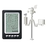 Funien RF 433MHz Multifunktionale Indoor Outdoor Wettervorhersage Station Digitales LCD Display Hygrometer Temperatur/Luftfeuchtigkeit/Windgeschwindigkeit/Windrichtung /