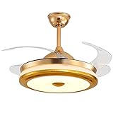 HOG Deckenventilator-Lichtbalkon Großes Windlichter, drahtlose intelligente Fernbedienung, einfach und einfach zu b