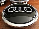 Radzierkappe Original Audi Nabenkappe Tuning Deckel für Alufelgen schwarz g