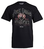 Jack Daniel's Sour Mash Herren-T-Shirt, Vintage-Stil, Größe M, Schw