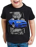 style3 Furious Champion T-Shirt für Kinder Brian O'Conner autorennen, Größe:140