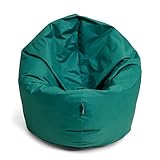 BubiBag Sitzsack XL | 2-in-1 Sitzkissen mit Füllung Bodenkissen Kissen Sessel BeanBag (125cm Durchmesser Petrol)