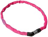 ABUS Kettenschloss Steel-O-Chain 4804C – Zahlenschloss aus Spezialstahl – ABUS-Sicherheitslevel 3 – 75 cm – Pink