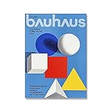 Bauhaus Retro-Ausstellungsplakat, abstrakte Formtreppe Nordisches Retro-Wandkunstbild, rahmenloses Leinwandbild A2 20x30