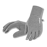 BUXIANGGAN Handschuhe Gloves Herren Handschuhe Winddicht Warmhalten Touchscreen Handschuh Atmungsaktiv Wasserdicht Anti Rutsch Fahrrad Handschuhe Für Herren Einheitsgröße G