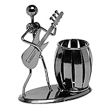 wanhaishop Desktop-Dekorationen Gitarre Stift Halter Desktop Zubehör Multifunktions-Desktop Metall Stift Halter Ornamente Kunsthandwerk Kinderbüro Schreibwaren O
