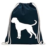 Kiwistar - Deutscher Boxer German Hund Turnbeutel Fun Rucksack Sport Beutel Gymsack Baumwolle mit Ziehg