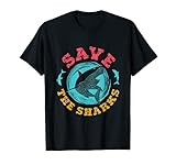 Save the Sharks Hai Fisch Schutz Taucher Geschenk Meer Ozean T-S