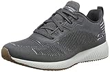 Skechers Bobs Squad - Glam League Sneaker Damen, Grau (Gray Engineered Knit/Silver Trim Gysl), 40 EU