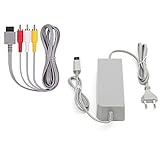 DARLINGTON & Sohns Kabel Set für Nintendo Wii Ladekabel Ladegerät Netzteil + TV Kabel Scart Kabel Stromkabel AC Adap