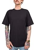 Lanai T-Shirt Herren schwarz - Oversized/lang geschnitten - 100% Bio-Baumwolle nachhaltig & Fairtrade - hochwertige Qualität - einfarbiges Basic Männer (Größe L)