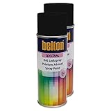 Kwasny 2X Belton Spectral RAL Lackspray Lack Spray Spraylack Tiefschwarz Hochglanz RAL 9005 400 M