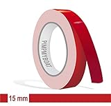 siviwonder Zierstreifen rot Karmin Glanz in 15mm Breite und 10 m Länge Aufkleber Folie für Auto Boot Jetski Modellbau Klebeband Dek