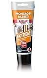 MEM Montage-Kleber - EXTREM - 250 g - Tube - Lösemittelfre -Extreme Anfangshaftung und Endfestigkeit - Pastöser Dispersionsklebstoff - Stoß- und vibrationsunempfindlich - 30610977