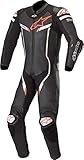 Alpinestars GP Pro v2 Tech-Air 1-Teiler Perforierte Motorrad Lederkombi Schwarz/Weiß 56