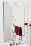 Große Moderne venezianischen Glas Doppelt Gerahmte Spiegel 2 FT7 X 3 silberfarben (80 cm x 120 cm)