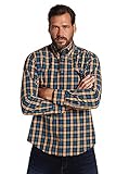 JP 1880 Herren große Größen Übergrößen Menswear L-8XL Karohemd, Langarm, Buttondown Kragen, Modern Fit, bis 8 XL Caramel 4XL 796012680-4XL