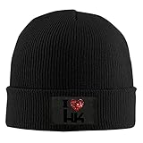 ETNNTOPEL Heckler Koch Hippie Strickmütze ohne Rand für Damen und Herren Winter Beanie schw