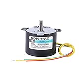 Synchronmotor 50KTYZ Wechselstrom 220V 10W 0.5A Elektrisches Niedriger Motordrehzahl Dauermagnet CW/CCW 2.5 / 20RPM Hohes Drehmoment Metall übersetzt für Rotisserie-Drehscheibe(2,5 RMP)