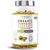 Bio Curcuma Kapseln 1380mg Bio Kurkuma mit Schwarzem Pfeffer & Bio Ingwer – 120 Vegan Kurkuma Kapseln Hochdosiert – Nahrungsergänzung in Bio Kurkuma Kapseln Vegan Zertifiziert - Ohne GVO & G