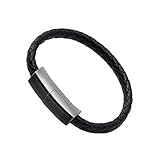 EZSONA Herren Damen USB Aufladen Kabel Armband Mode Handgelenk Daten Ladegerät Kabel Leder Manschette Band für iPhone IOS Android Huaw