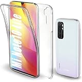 CaseNN Kompatibel mit Xiaomi Mi Note 10 Lite Hülle 360 Grad Handyhülle Silikon und PC Crystal Clear Full Body Schutz Slim Cover Transparent mit Displayschutz Vorne und Hinten Schutzhülle Durchsichtig