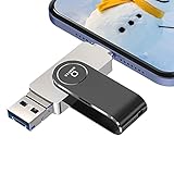 USB Stick für Phone Smartphone 128GB Speicherstick Externer Speichererweiterung USB 3.0 Massenspeicher Memory Stick Handy für iOS OTG Android Handy Computer Laptop Smartphone PC（Schwarz,128GB