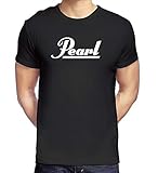 Pearl Drums Logo Graphic Tee Shirt Mens Cotton Bottoming T-Shirt Casual Tops Adult Clothing