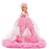 xiaolin 40 cm Hochzeitspuppe Mädchen Spielzeug Boutique Set Cartoon Puppe Mädchen Geburtstag Spielhaus Spielzeug Heimdekoration F