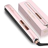 Musediva Professionelles Glätteisen, Mini Glätteisen 2 in 1 Multistyler 150-230°C, Haarglätter Styler PTC-Keramikheizung, LCD-Display, 10s Aufheizzeit, Lockenstab 25mm zum Glätten, Locken die H