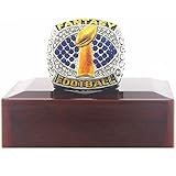 WOSHUAI FFL 2021 Fantasy Football Champion-Ship-Ring MVP-Trophäen-Preis Für Sport-Fans Ring-Andenken-Herren-Sammlung Souvenirs Geschenk, Größe 11,with Wooden Box