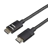 Amazon Basics – Umflochtenes HDMI-Kabel, Premium-Zertifizierung, unterstützt Ethernet, 3D, 4K HDR und ARC (4K bei 60 Hz, 18 Gibt/s), 1,8