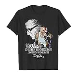 of Chester Bennington Legends Never Die Signature Linkin Park Shirt Black XXL