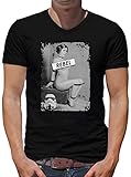 TShirt-People Rebel Leia V-Kragen T-Shirt Herren XXXL Schw