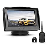 BOSCAM Rückfahrkamera und Monitor Set K1 Wireless Einparkhilfe mit 14.4 cm/4.3' Zoll LCD Farbdisplay Rear View Monitor und IP68 wasserdichte Kamera für Auto, Bus, Schulbus, Anhäng